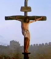 La Vieille Statue De Jésus A Crucifié Photographie stock 