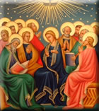 Marie et apôtres - Don de l'Esprit