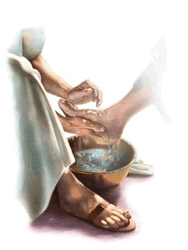 Jésus lave les pieds